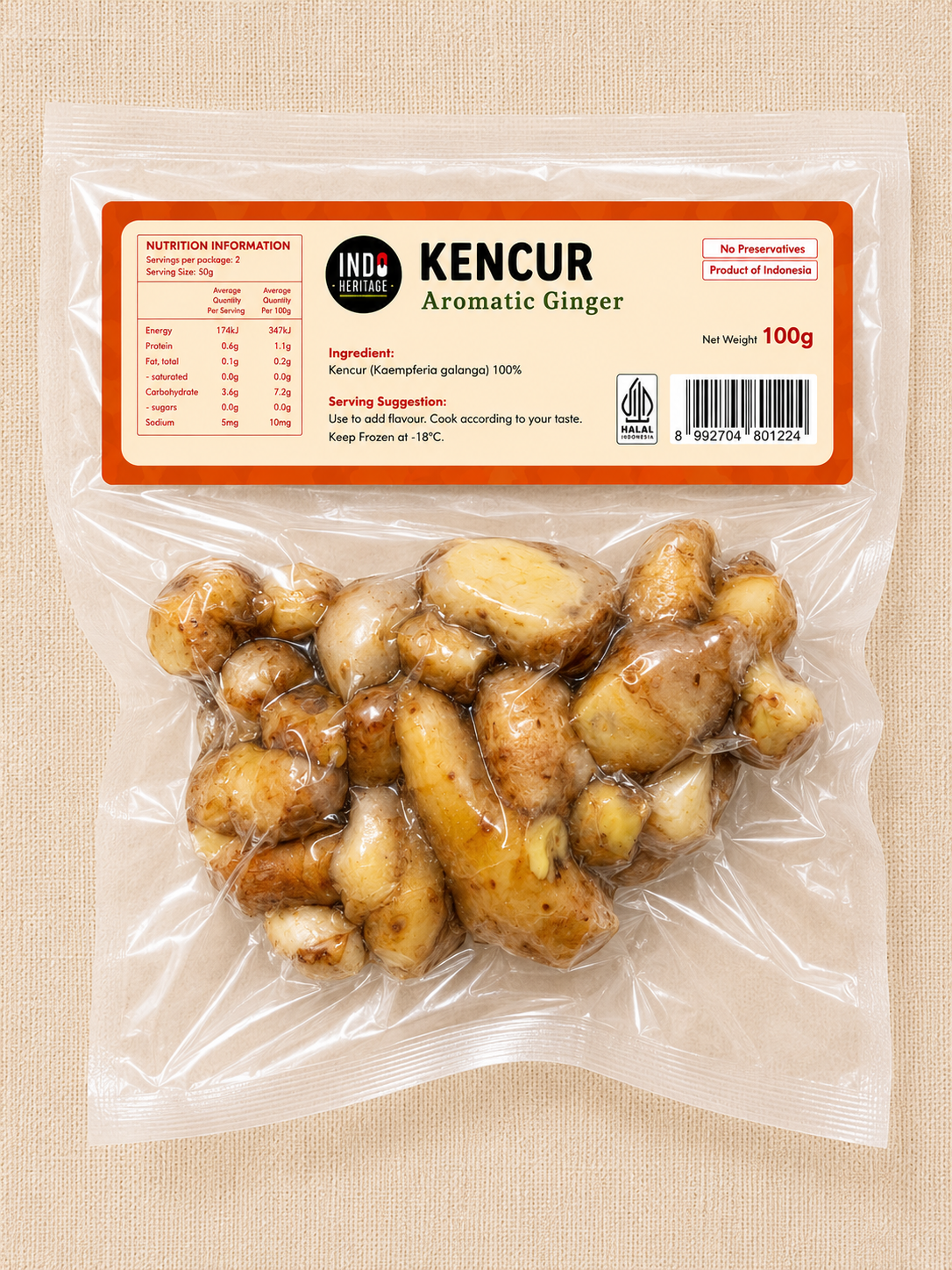 IH Frozen Aromatic Ginger (Kencur) 100g