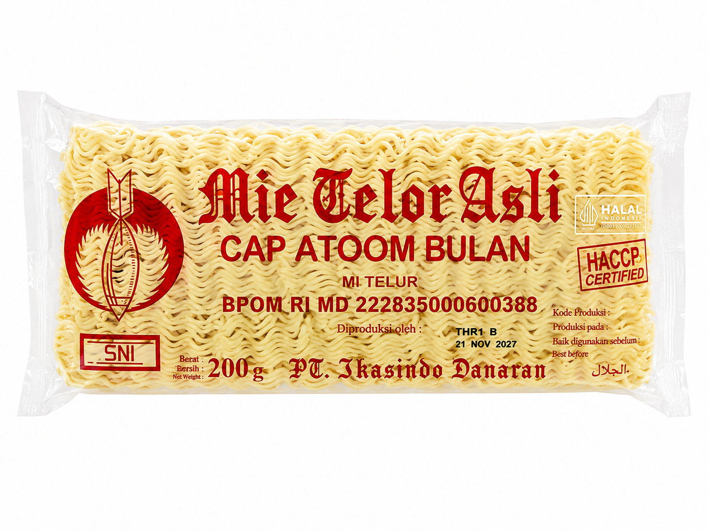 Atom Bulan Mie Telor 200g