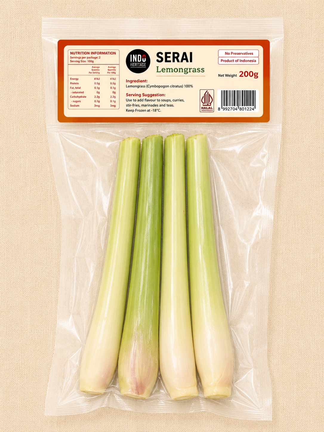 IH Frozen Lemongrass (Sereh) 200g