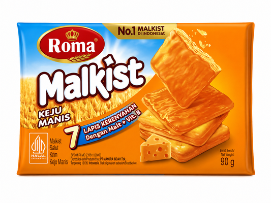 Roma Malkist Keju Per Piece 120g